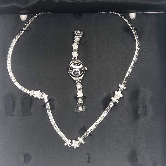 Fred Belay Silver Necklace and Matching Watch Set - Picture 1 of 5